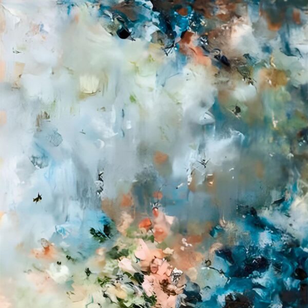 Arte abstrata pintada à mão, pintura em tela personalizada