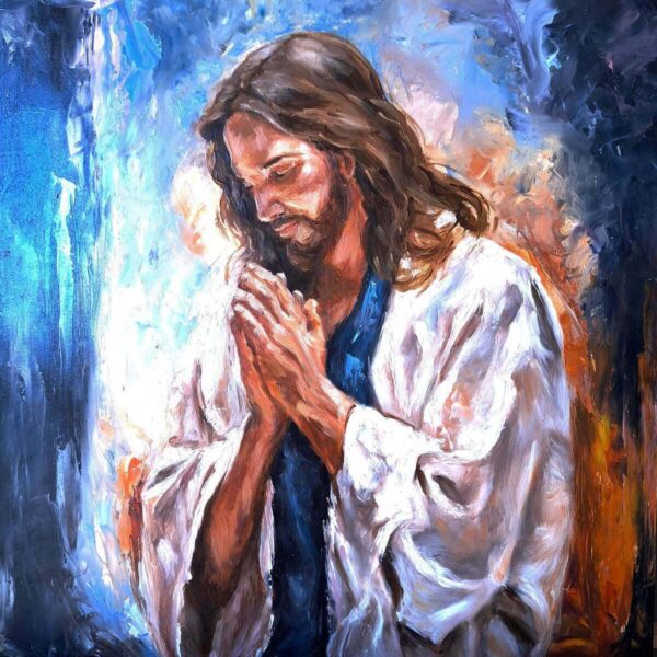 Pintura retrato do Cristo redentor