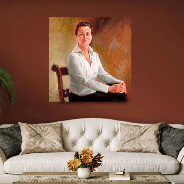 Retrato de familia pintado a mão