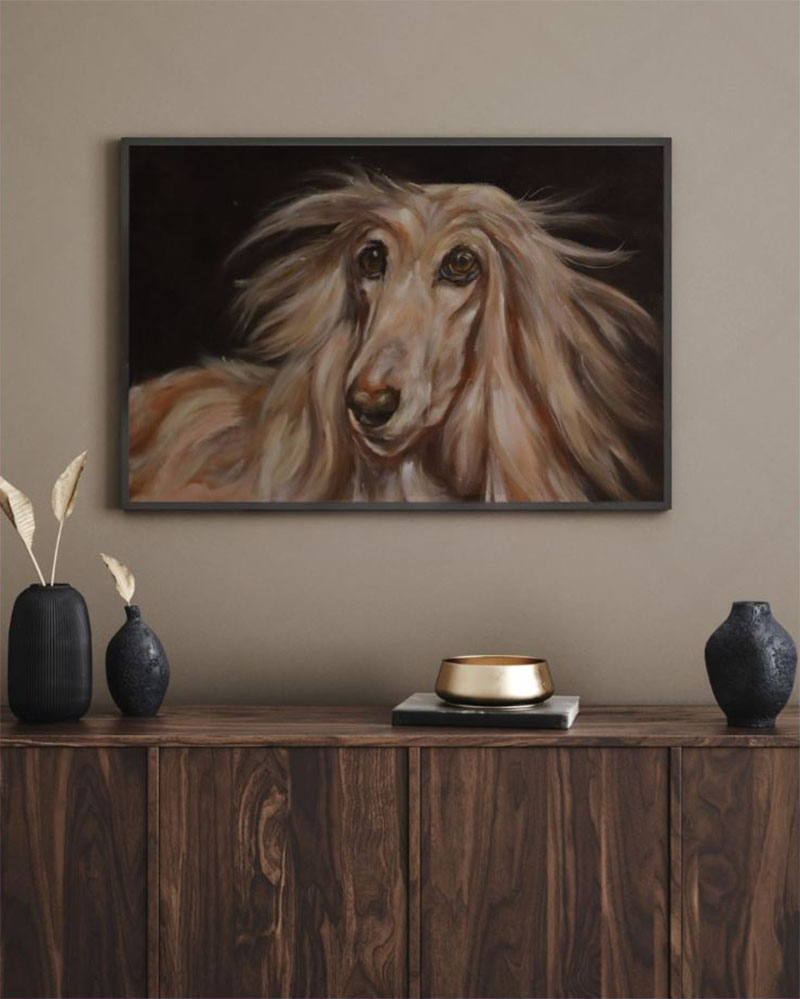 Pinturas Personalizadas Afghan hound decoração de ambientes