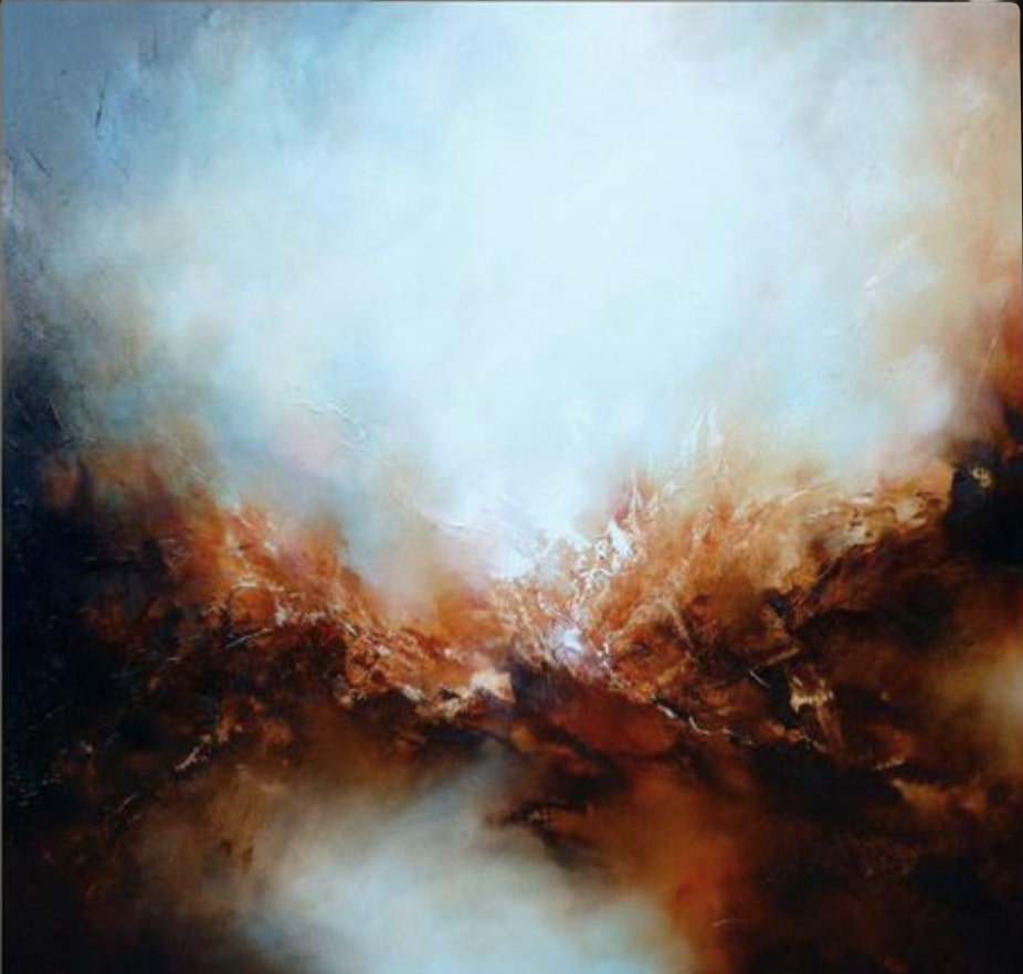 Pintura abstrata em tela, arte colorida sob encomenda