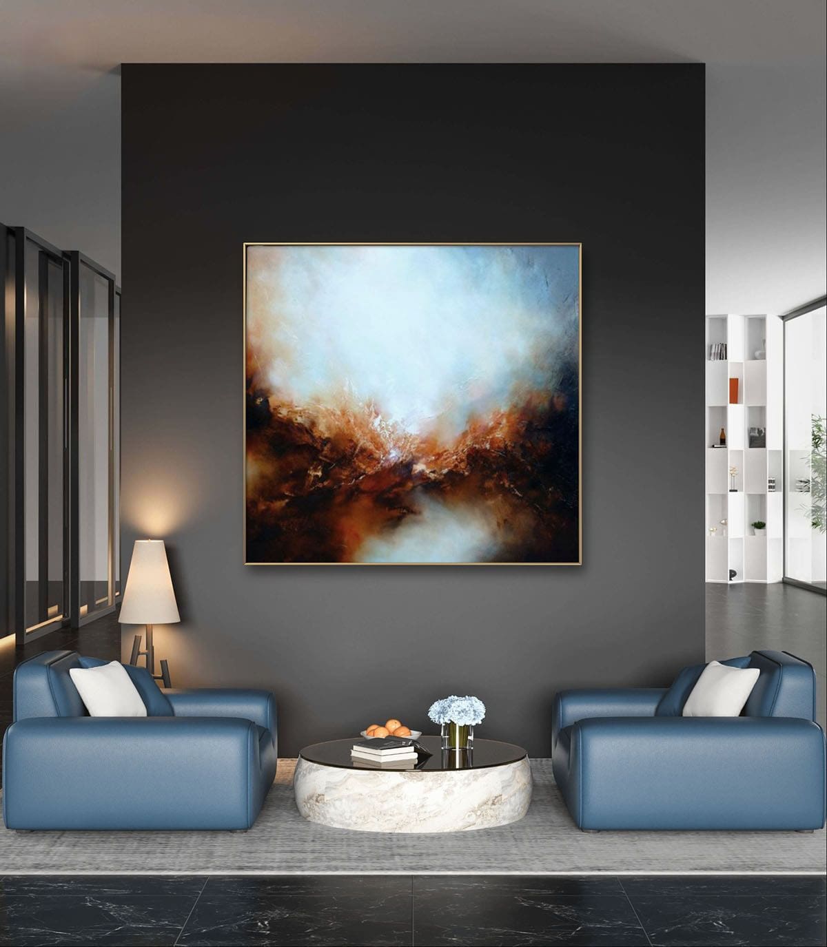 Os Quadro abstratos grandes para decorar