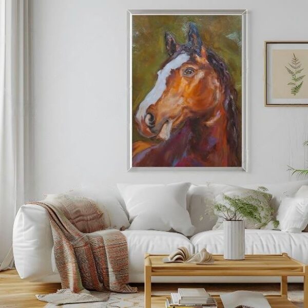 Pintura de animais, quadro de cavalos grandes