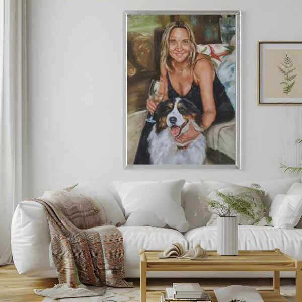 Pintura por encomenda realismo retrato presente especial