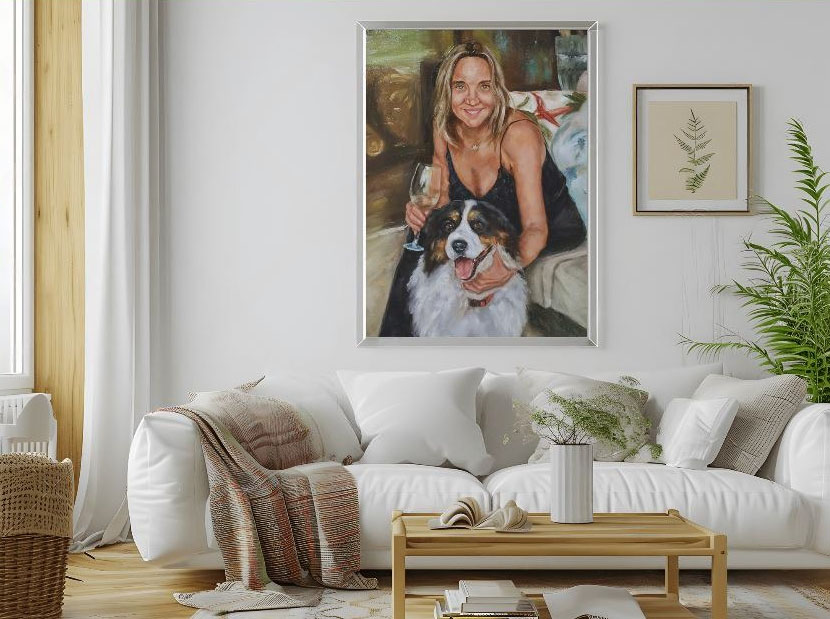 Pintura por encomenda realismo retrato presente especial