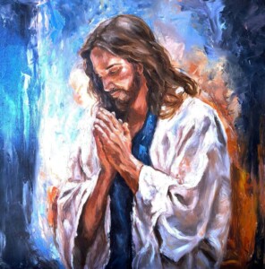 Pintura retrato do Cristo redentor