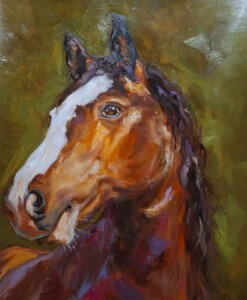 Pintura realista de cavalo quadro de animais
