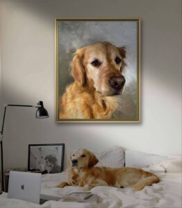 Quadro realista para presente de mãe de cachorro